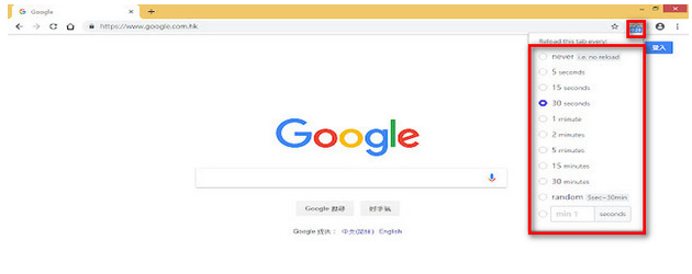 Google Chrome浏览器怎么自动刷新网页6