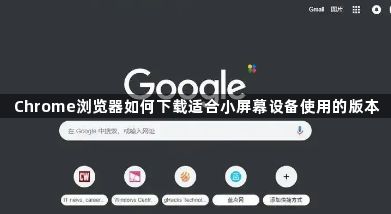 Chrome浏览器如何下载适合小屏幕设备使用的版本1