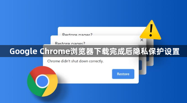 Google Chrome浏览器下载完成后隐私保护设置1