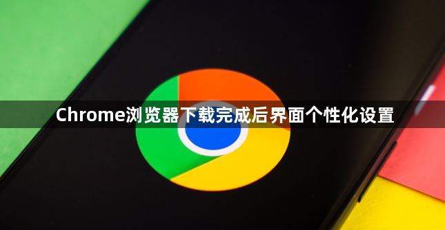 Chrome浏览器下载完成后界面个性化设置1