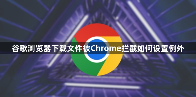 谷歌浏览器下载文件被Chrome拦截如何设置例外1