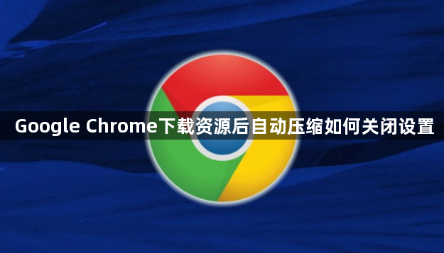 Google Chrome下载资源后自动压缩如何关闭设置1