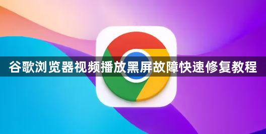 谷歌浏览器视频播放黑屏故障快速修复教程1
