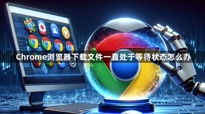 Chrome浏览器下载文件一直处于等待状态怎么办1